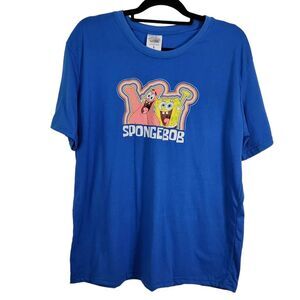 SpongeBob SquarePants Blue T-Shirt Size Large Spongebob Tee